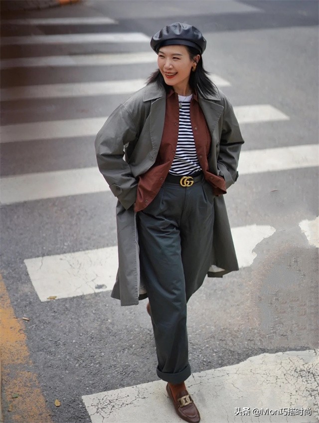 短风衣搭配烟管裤,风衣搭配烟管裤穿搭