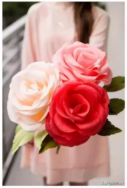 好看好折的玫瑰花,花店手工玫瑰折法