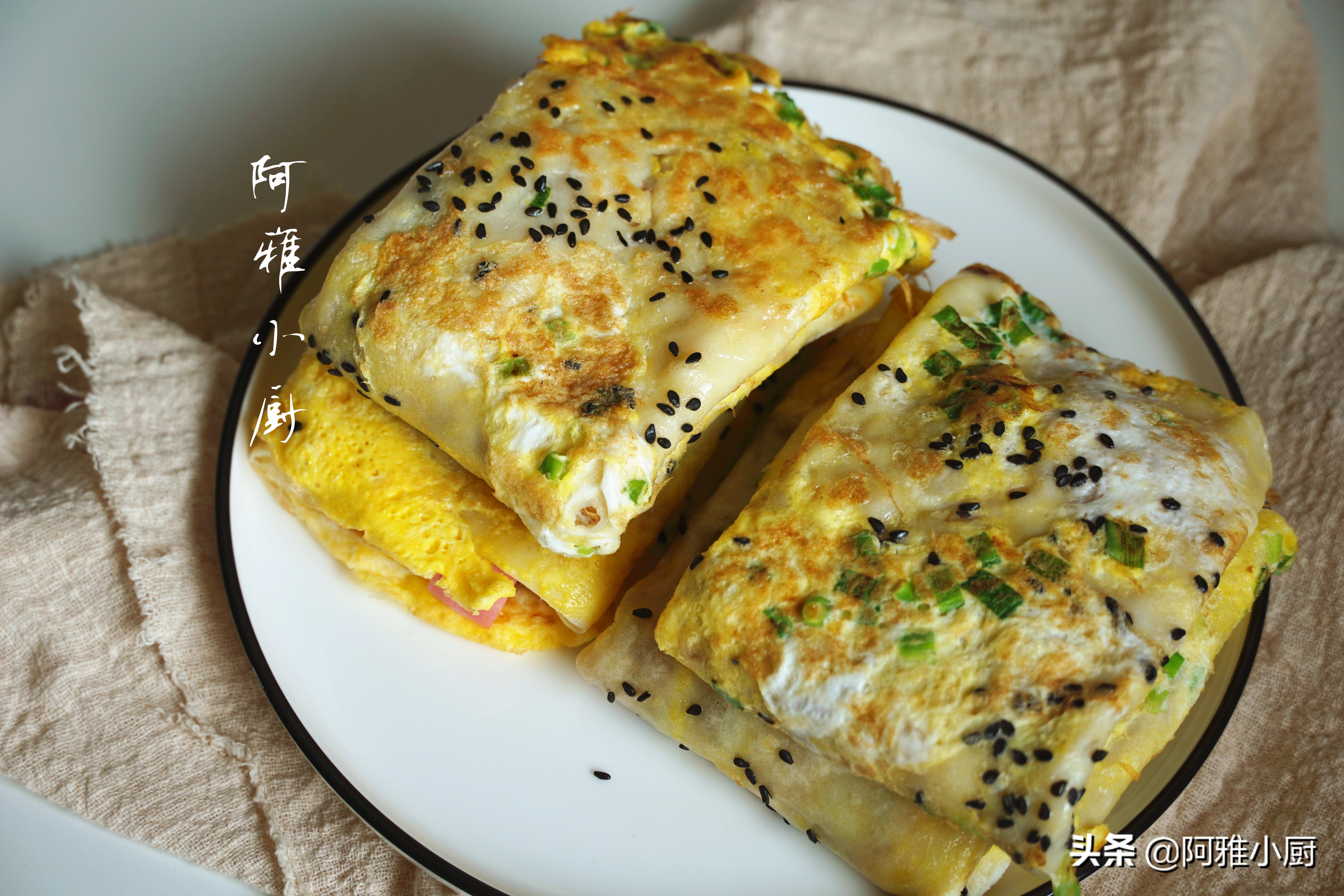 自己在家做煎饼果子面糊做法,早餐煎饼果子超简单做法