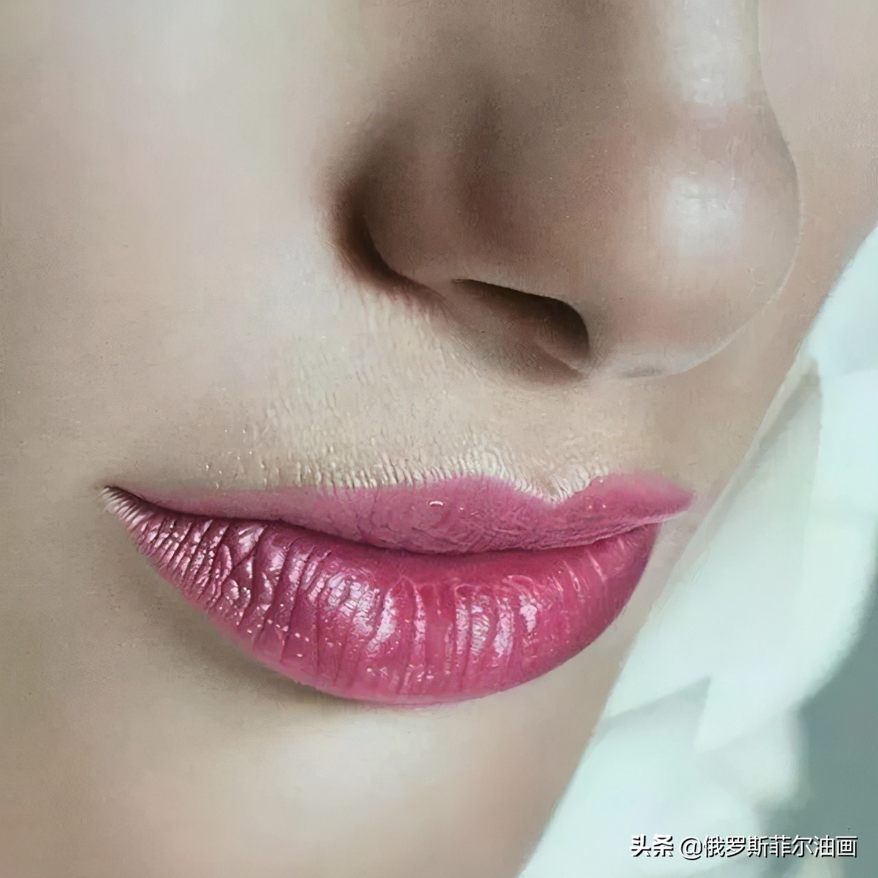 美女画家画美女，怎么看怎么美，看着她的画呼吸都要停滞了