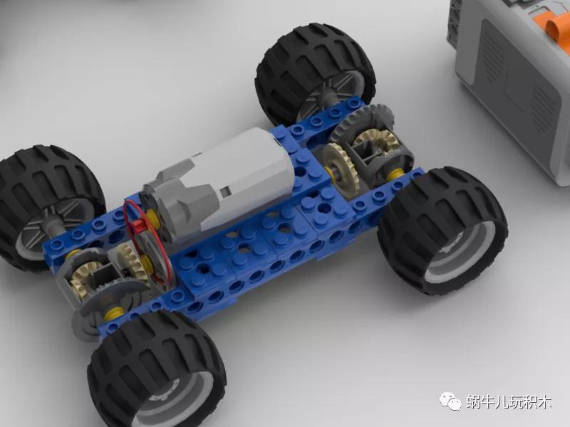 用乐高9686做一辆四驱车,乐高9686小颗粒四驱车搭建教程