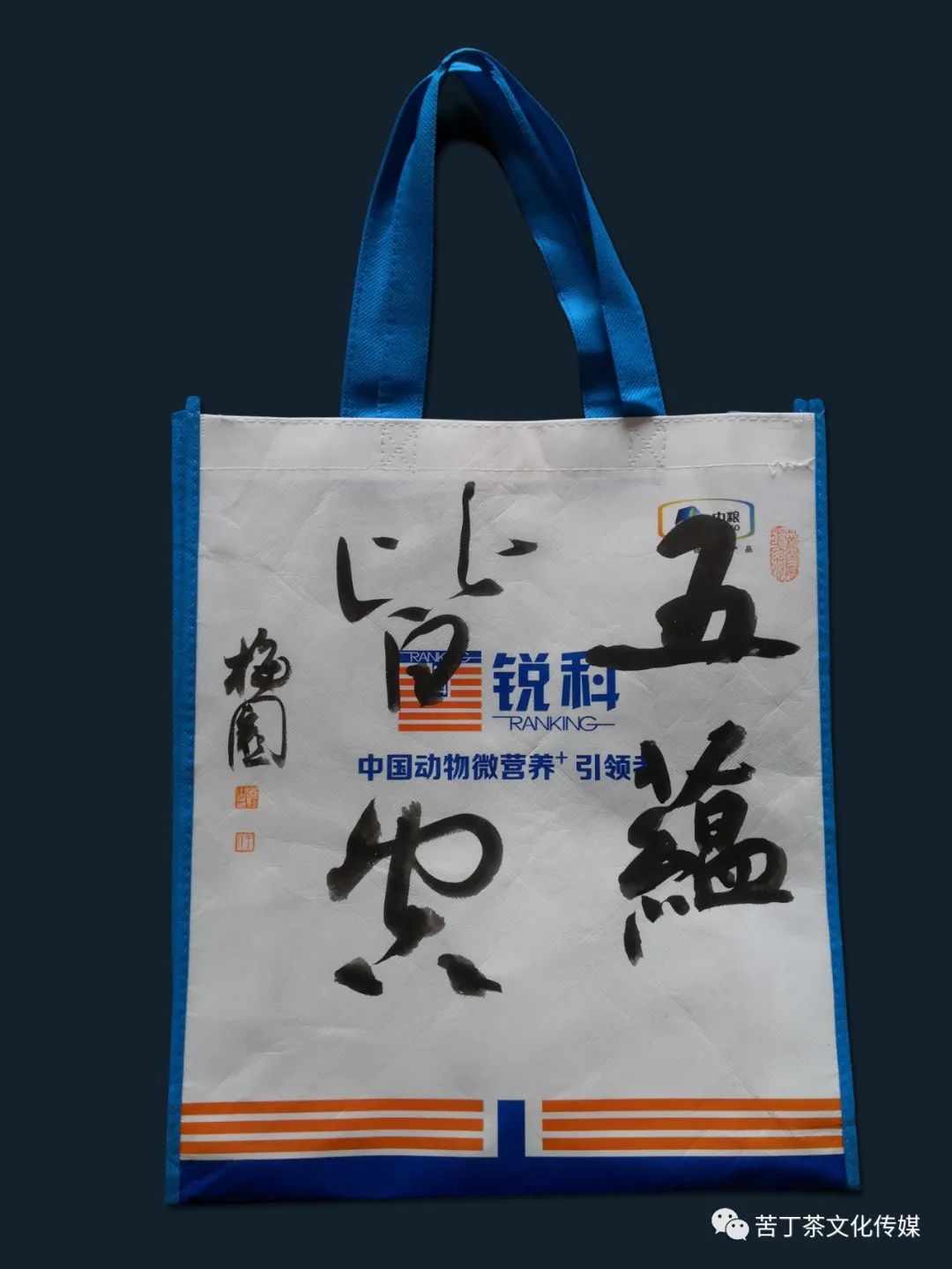 变废为宝---梅园创作的手提袋书画作品