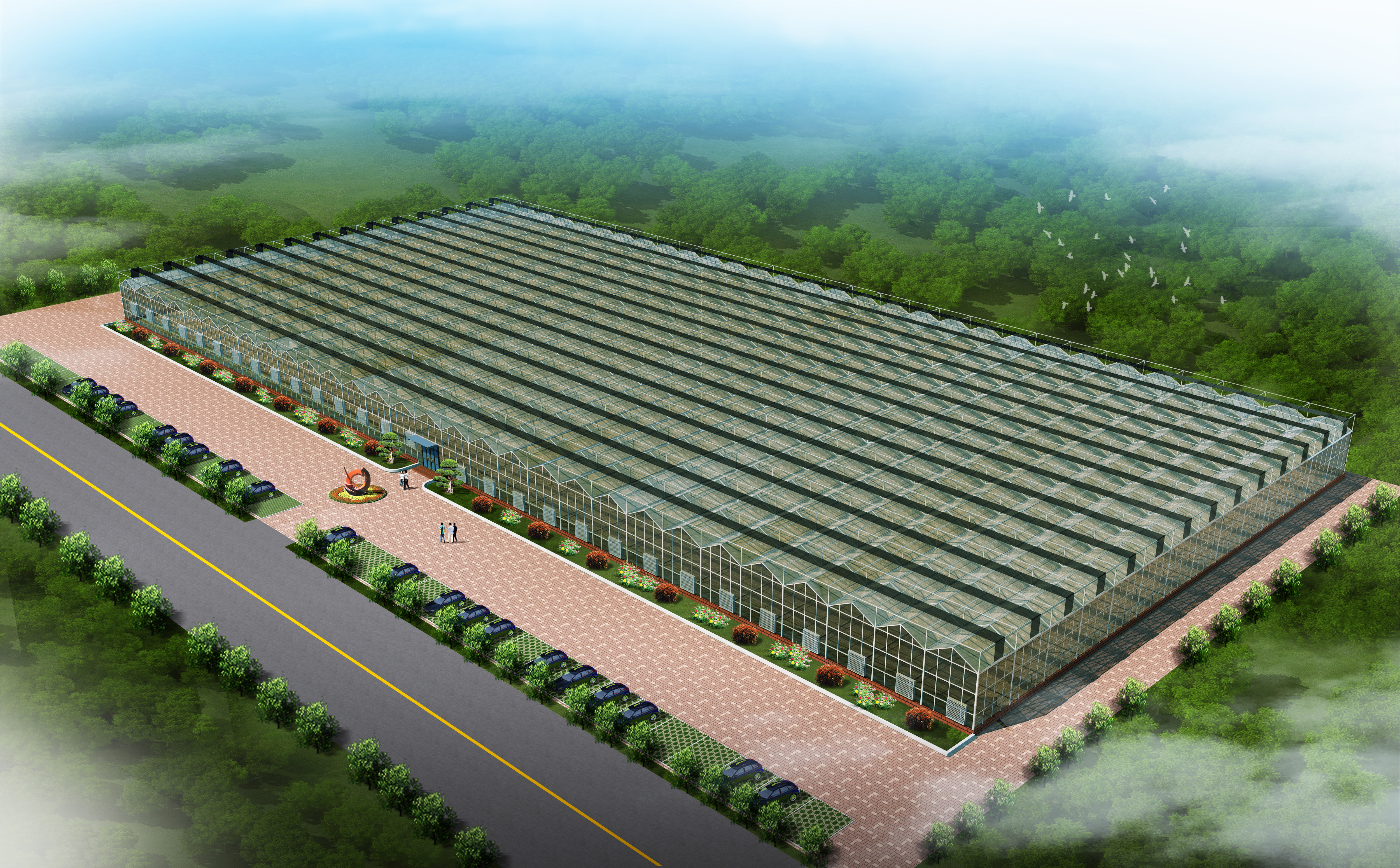 智能玻璃温室大棚一平方要多少钱,草莓连栋玻璃大棚造价多少钱一平