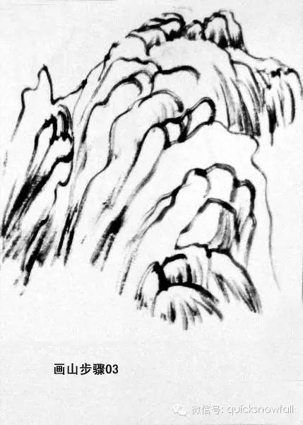 北派山水画山石画法,山水画技法山石的基本画法解析