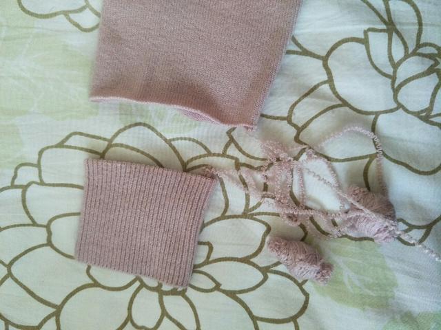 毛衣喇叭袖子长了一招搞定,毛衣袖子长剪了怎么缝