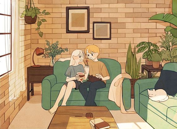 韩国插画师smana手绘可爱女生,韩国插画师人物手绘