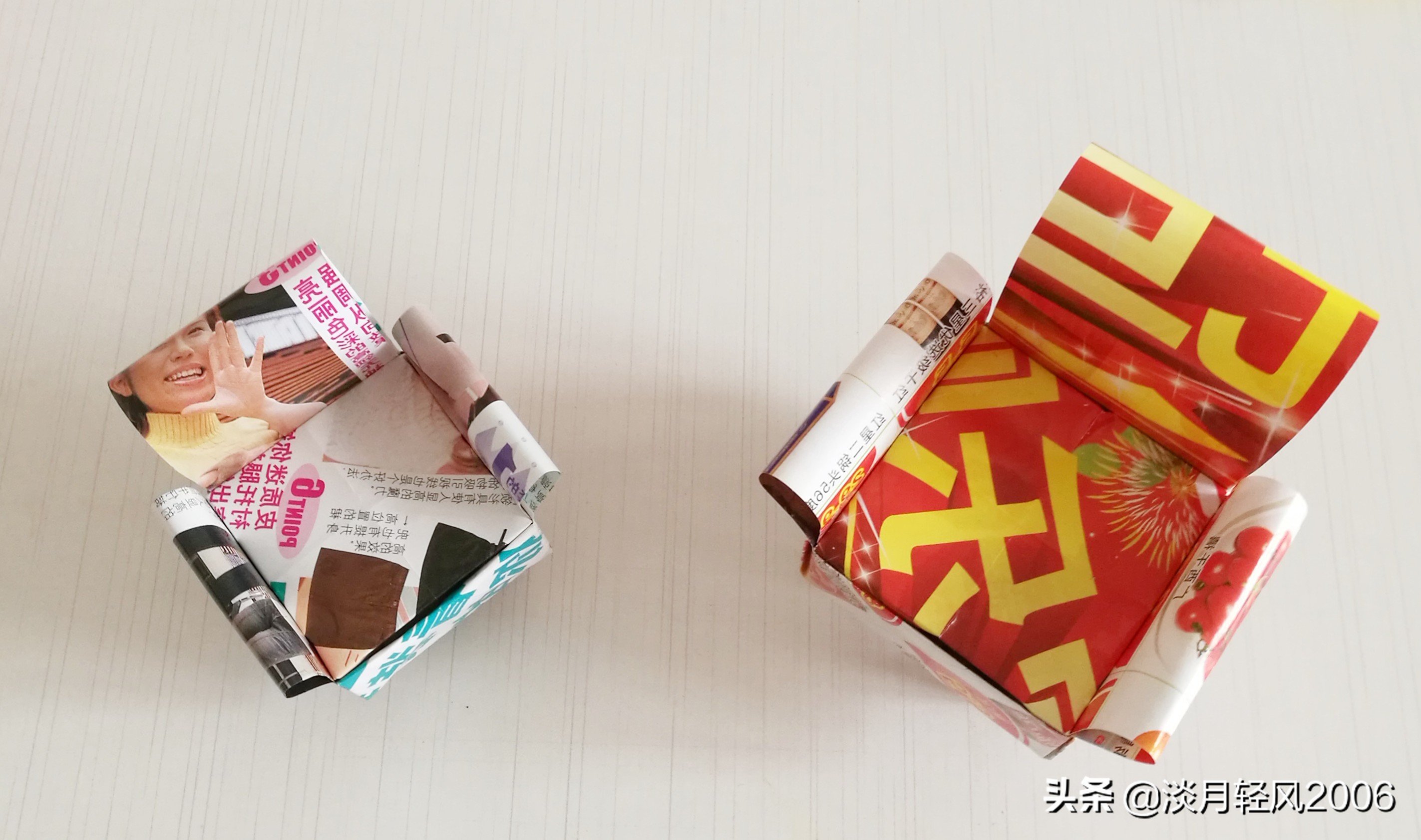 怎么用卡纸折迷你沙发超简单,卡纸做沙发