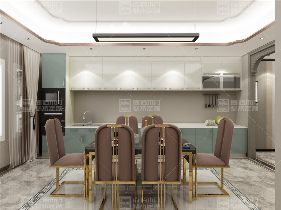 大宅新中式全案设计整木定制,高端原木全屋定制实景图