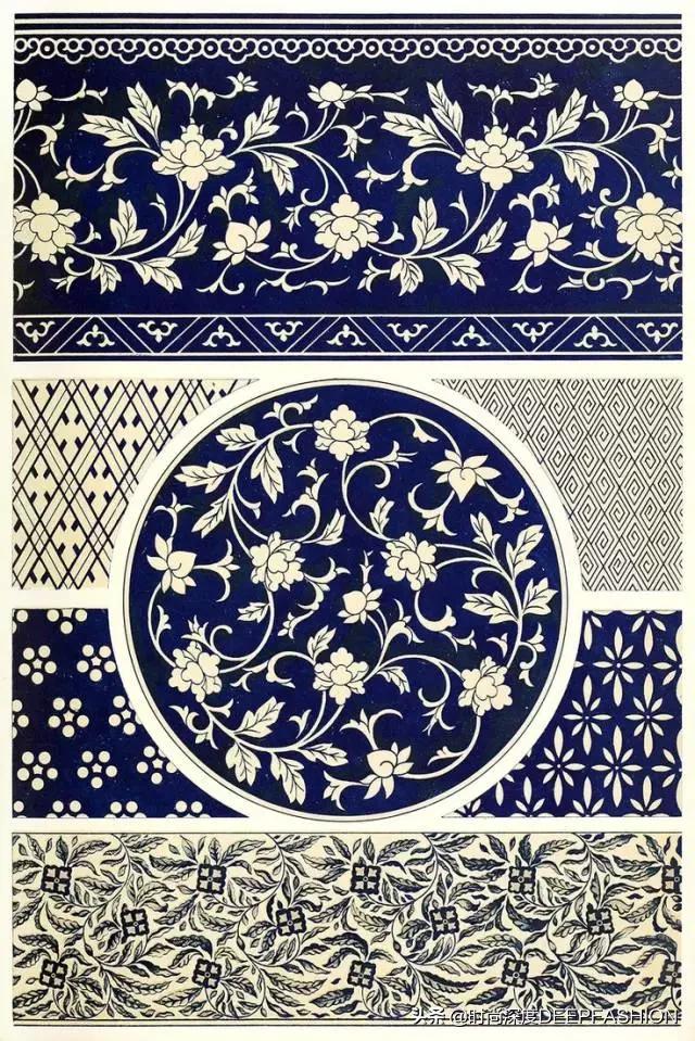 中国传统纹样“之”青花纹样