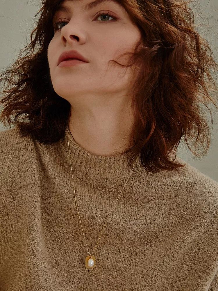 小仙女洋气毛衣有领,毛衣链轻奢小众高级感百搭