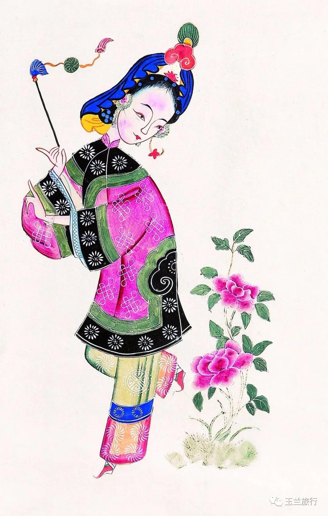 比网红好看多了，年画中的清代江南美女，真·人间富贵花！