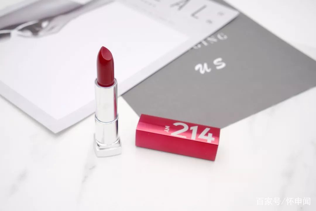 美宝莲口红亮面,美宝莲口红吸睛橘棕色08