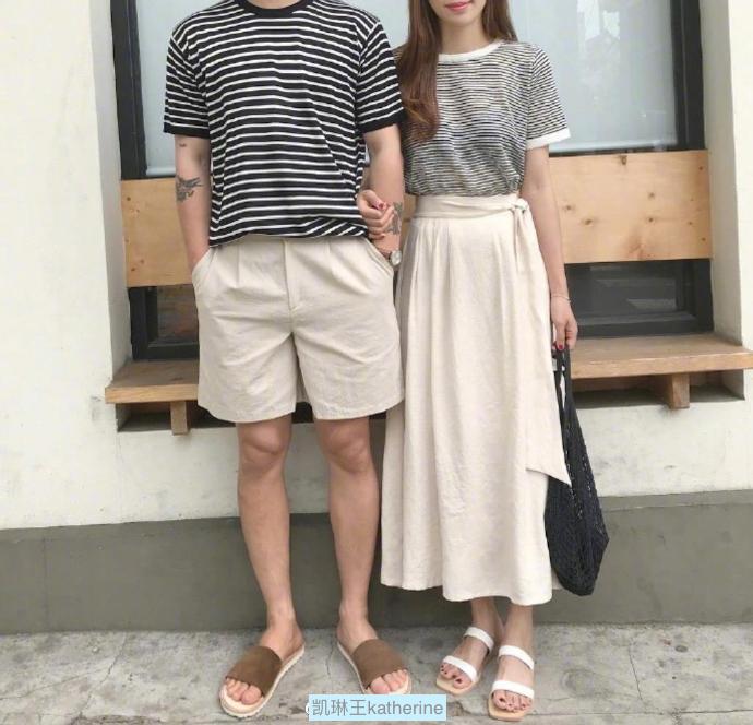 情侣装穿搭高级感整套,情侣装拼接照片