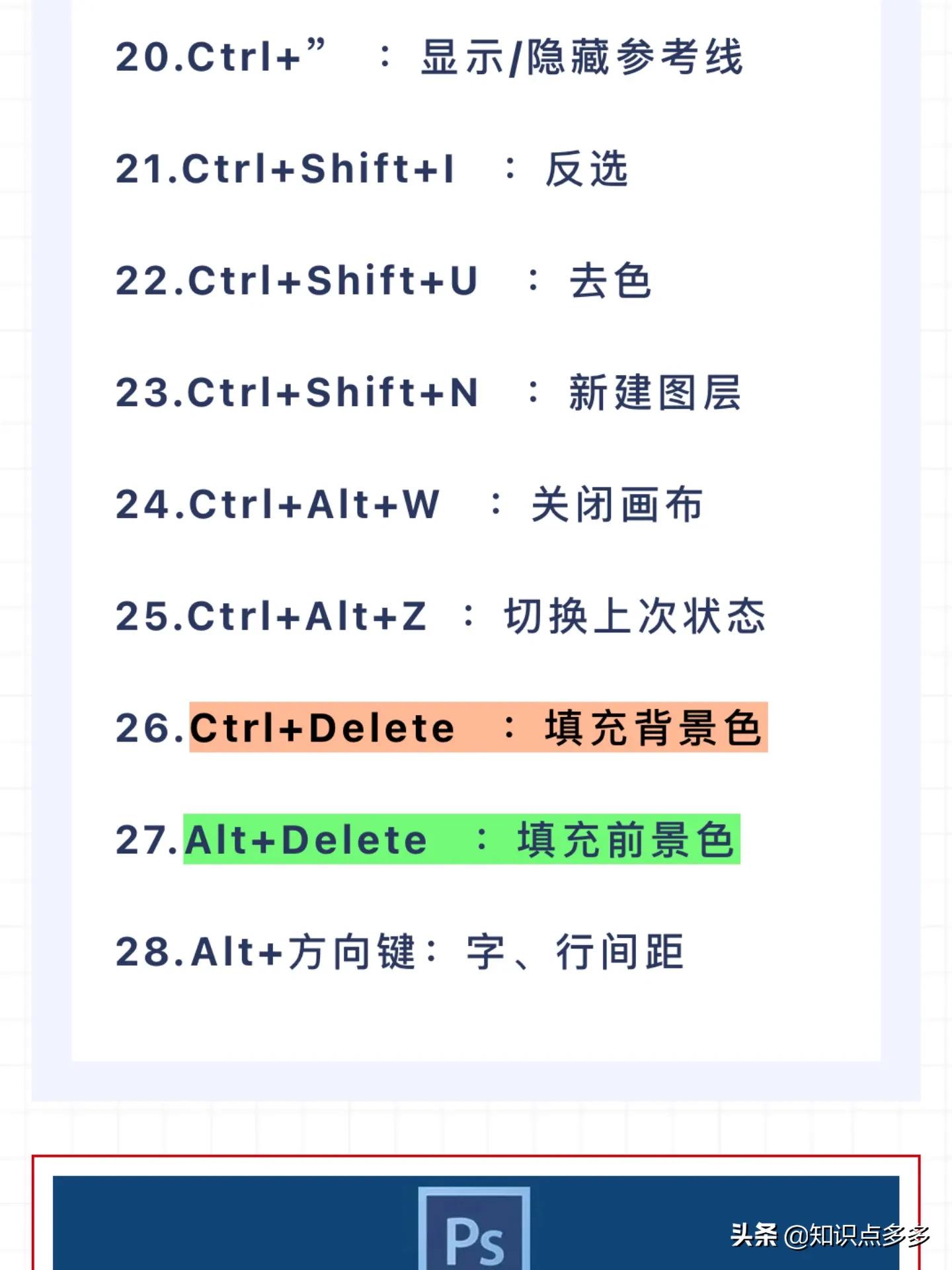 干货ps快捷键大全收藏慢慢看,小白学ps快捷键