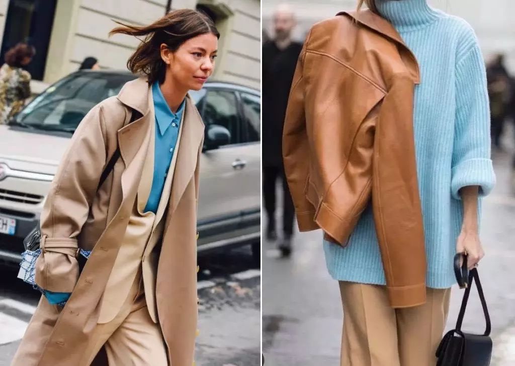 驼色连衣裙搭配的高级穿法,原来都这样穿驼色太年轻洋气了