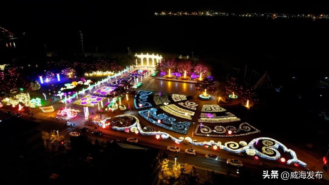 威海夜景灯啥时开,威海大楼亮灯