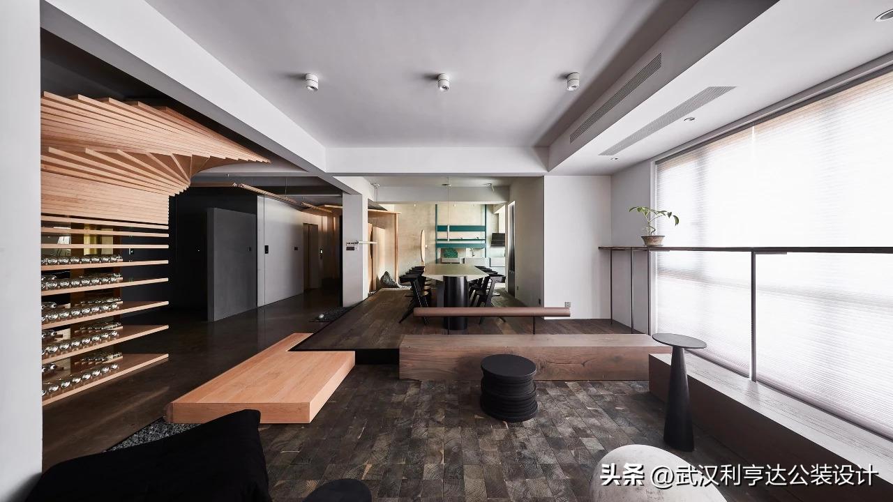 办公空间餐饮设计,办公空间工业风绿植