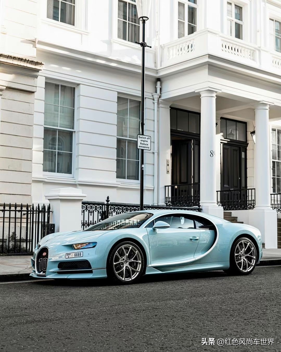 国外街拍精选系列|伦敦街头迪拜大佬座驾布加迪Chiron号比车贵