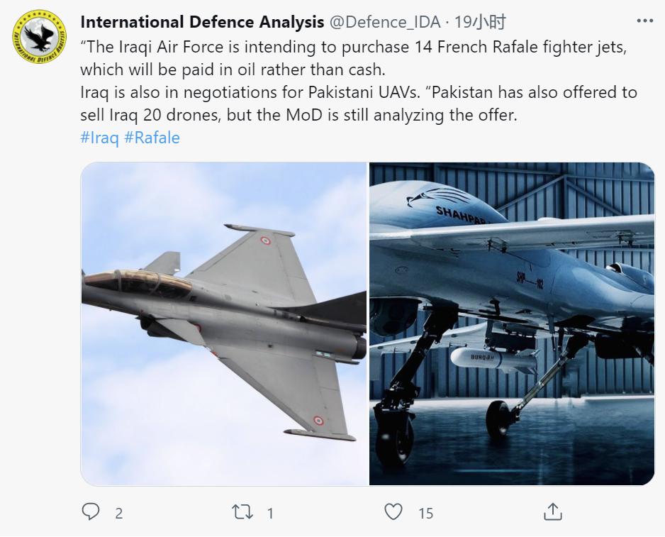 美国不让买中国无人机，伊拉克“曲线救国”：找巴基斯坦“代购”