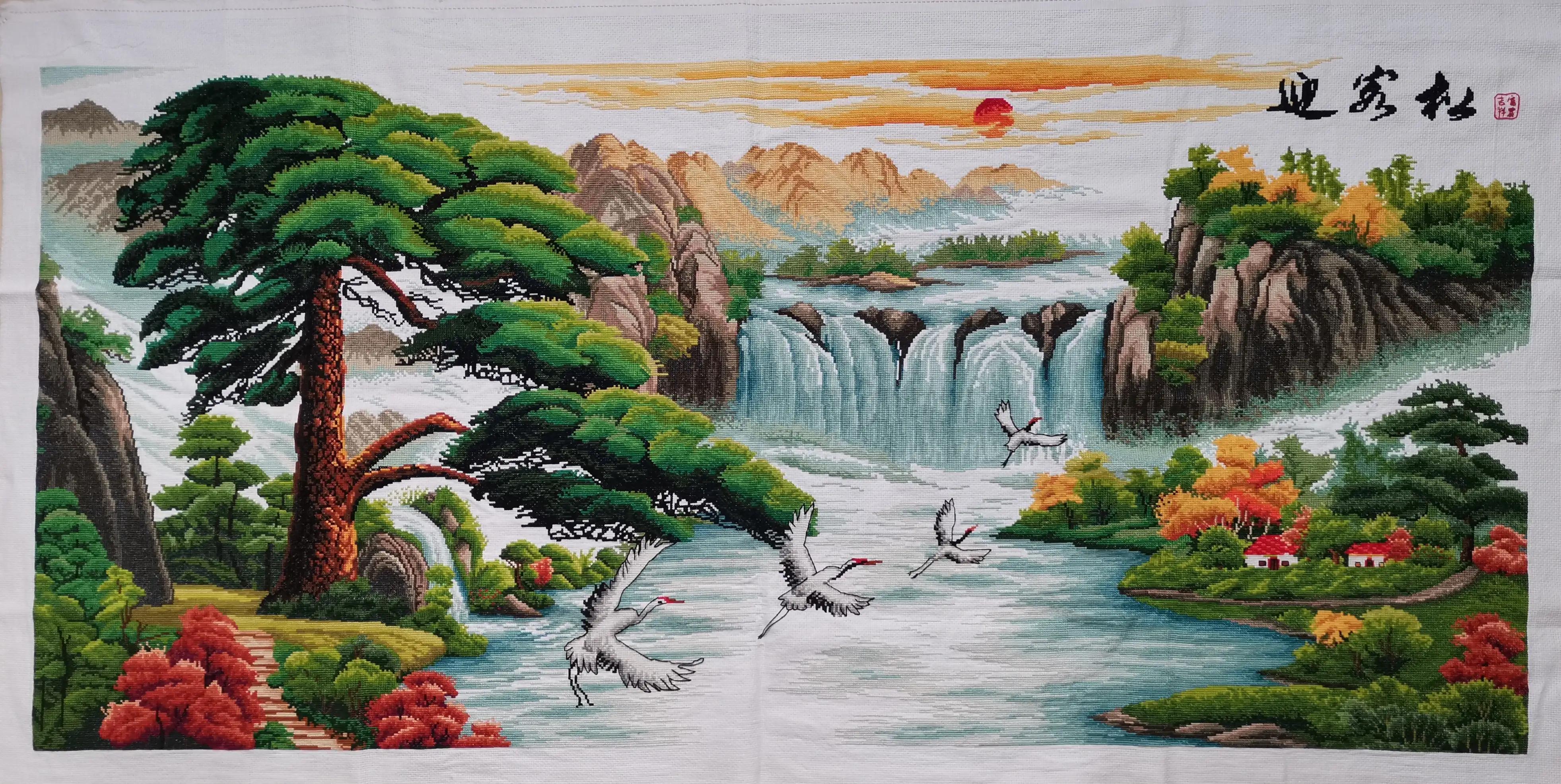 十字绣事字绣针法,十字绣事字勾边怎么绣