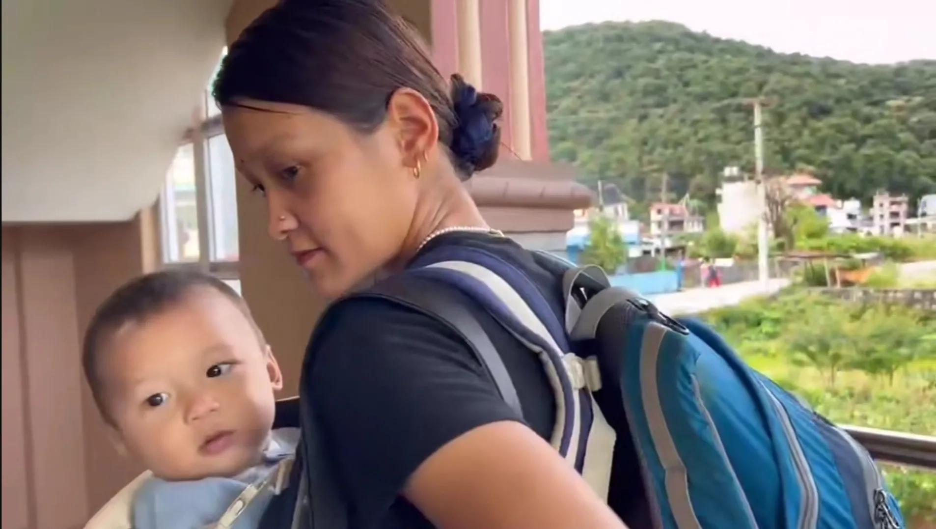 尼泊尔老高一杆大旗飘扬,山里温馨题材多,上海女婿过上精致生活