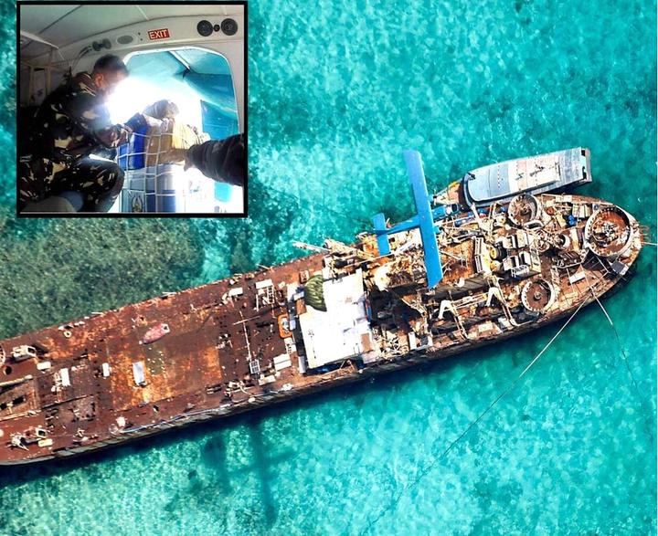 在南海坐滩的菲律宾舰现在咋样了,菲律宾南海最新航母消息