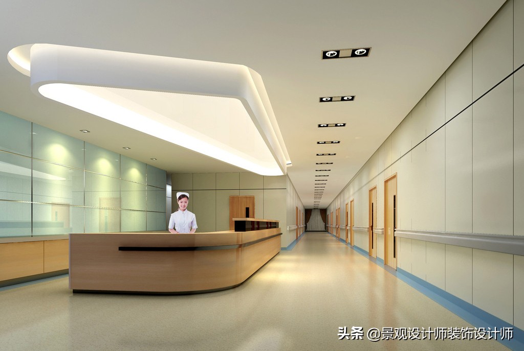 护士站背景墙分隔设计,护士站治疗室设计布局效果图