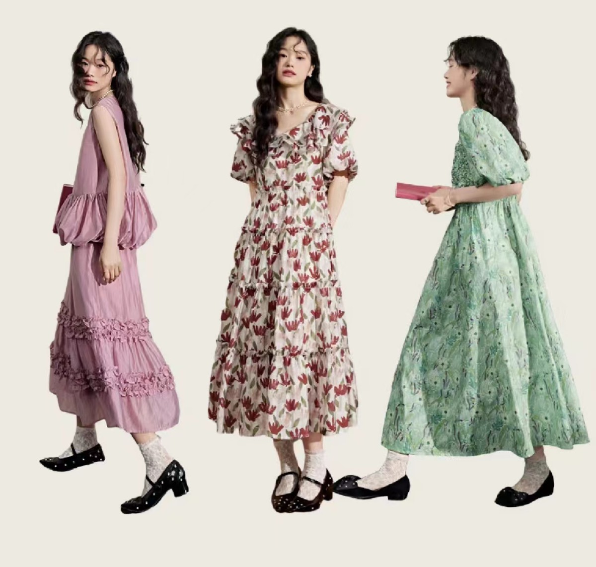 夏天穿“裙子”太美了！这24套唯美的裙装搭配，每天不重样