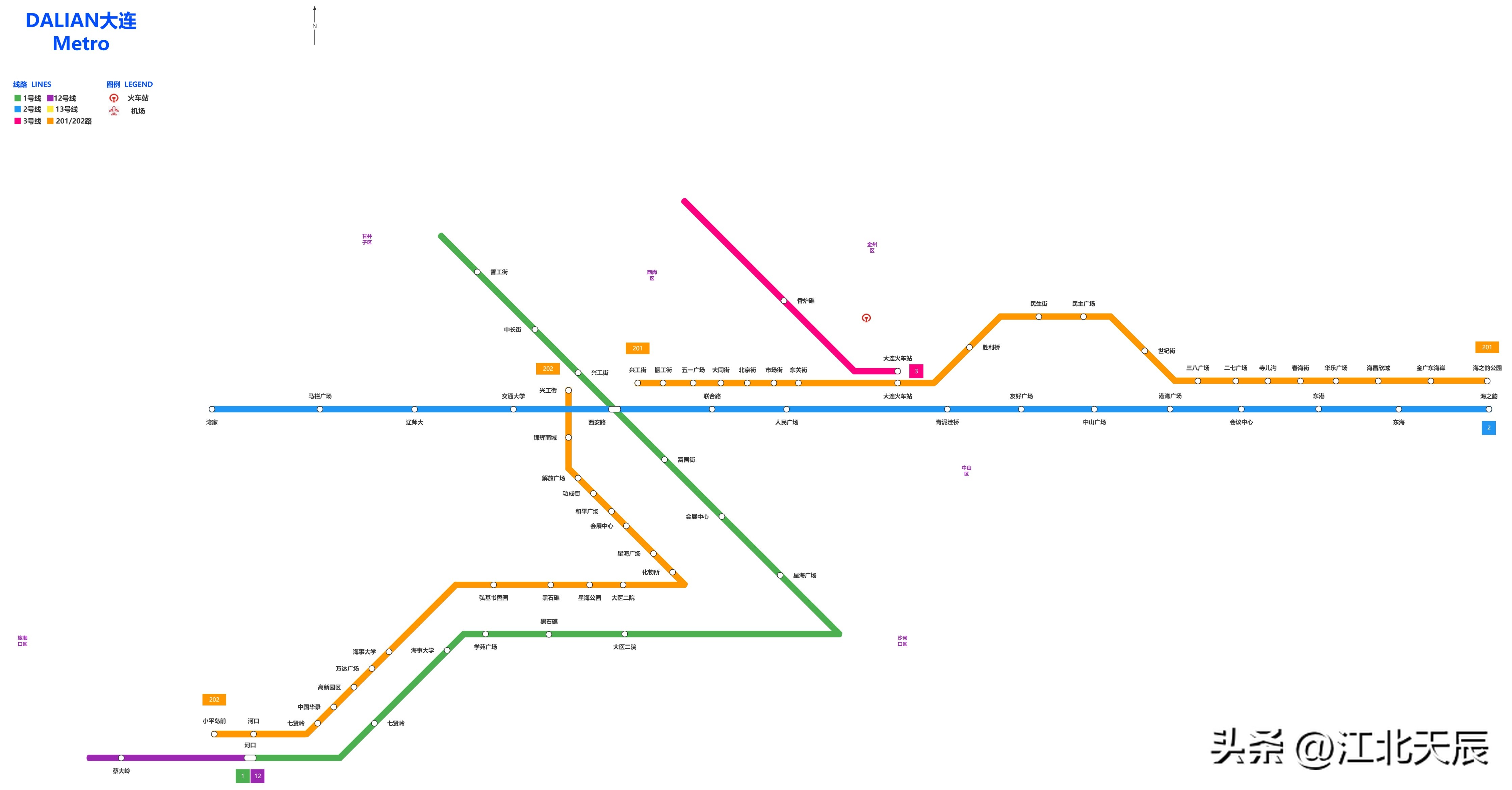 大连轨道交通系统进行简要介绍,大连轨道交通规划线路