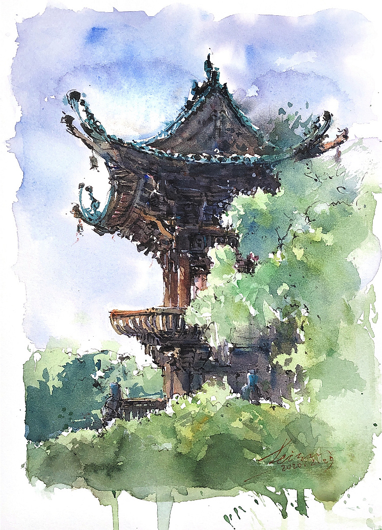 画夹的正确使用方法写生,背着画夹出去写生