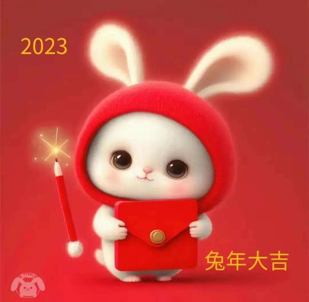 好看的新年头像兔年图文,新年头像兔年2023唯美