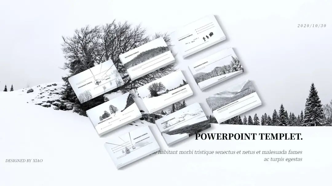 冬天景色ppt模板下载,冬天风景ppt模板