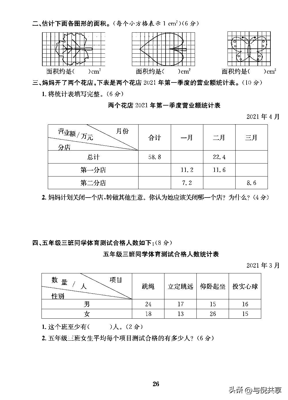 2022苏教版五年级数学练习册答案,苏教版五年级上册数学重点题