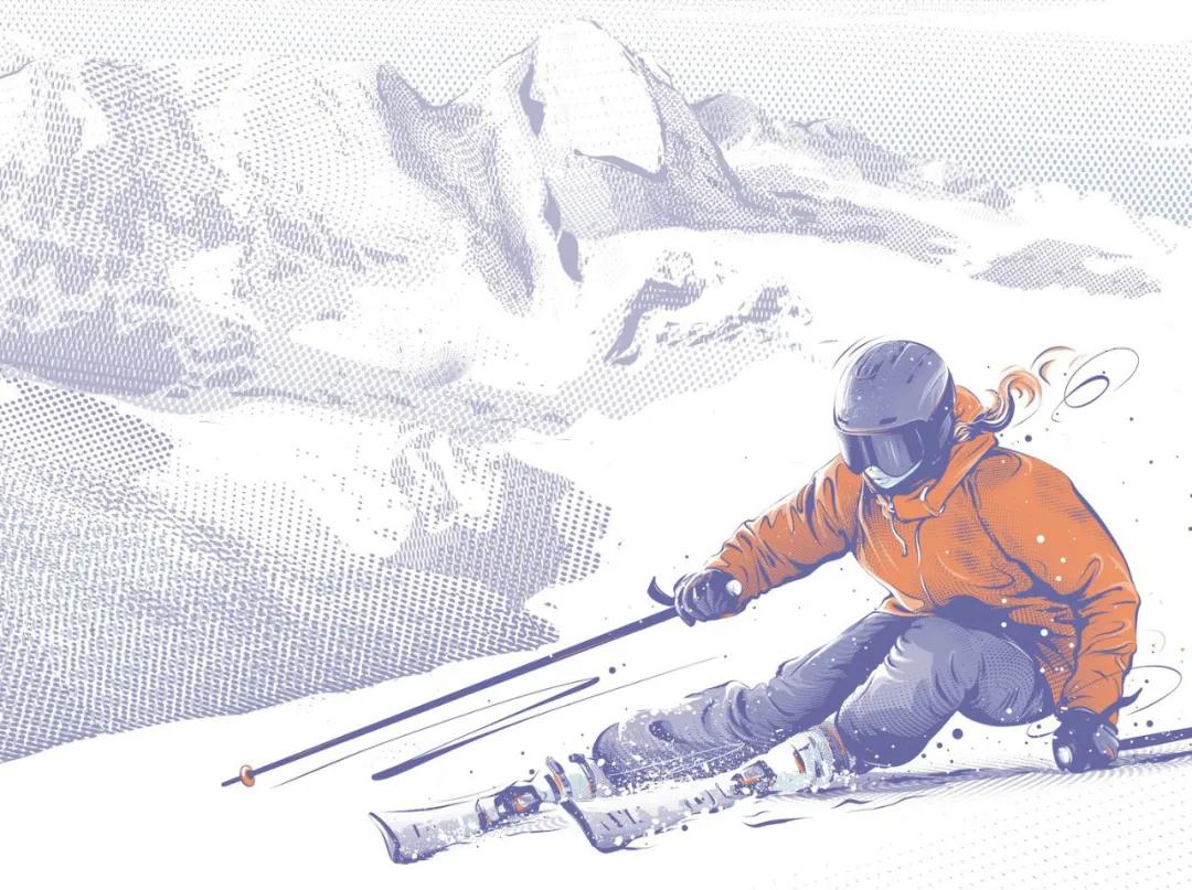 冬奥设计插画,燃情冰雪助力冬奥插画