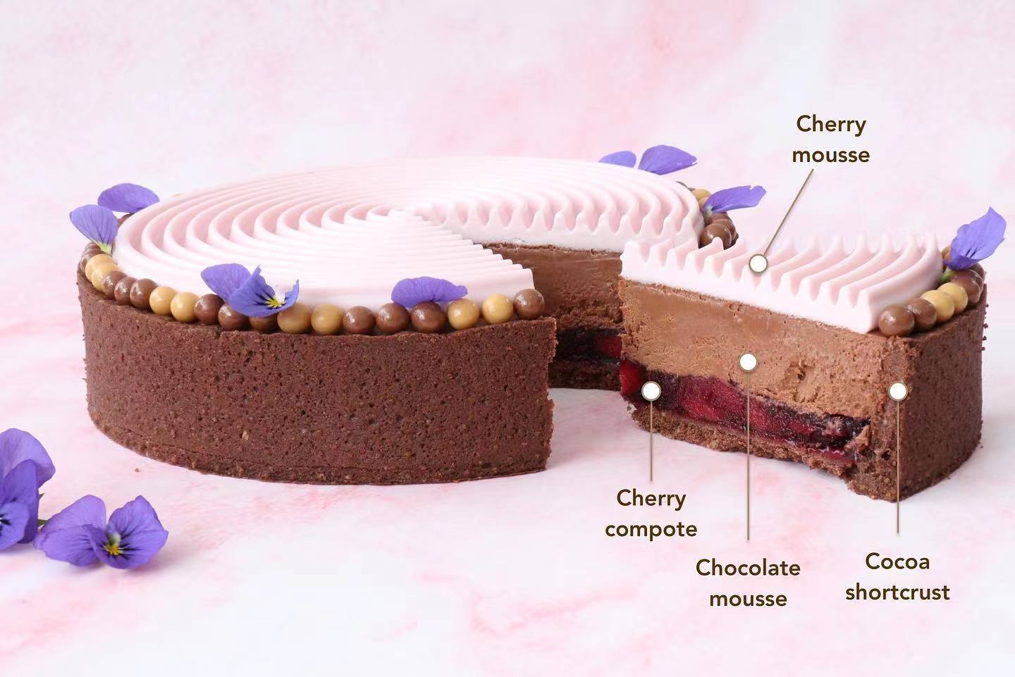 蛋糕切面,蛋糕两层夹心切面图片