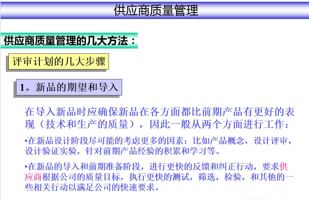 sqe供应商质量管理流程及方法,供应商质量管理流程图