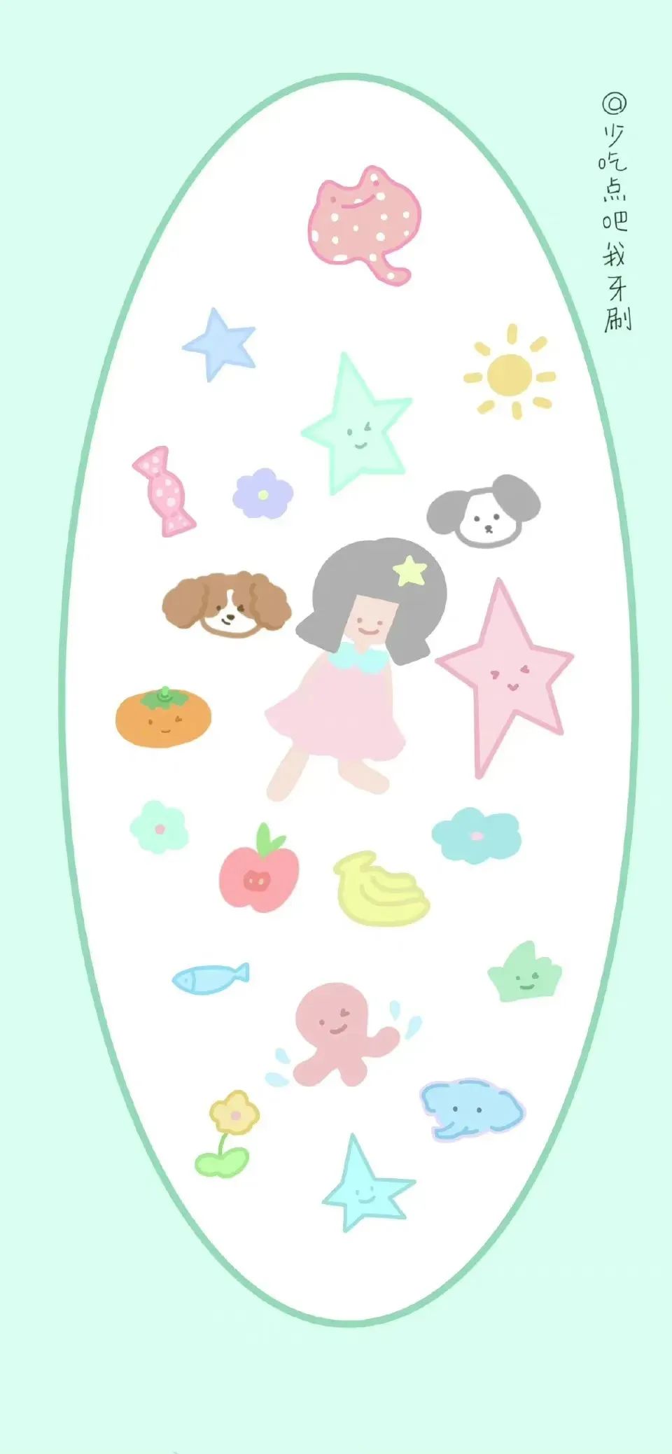 多功能可爱卡通壁纸,高清壁纸卡通可爱黄底图文