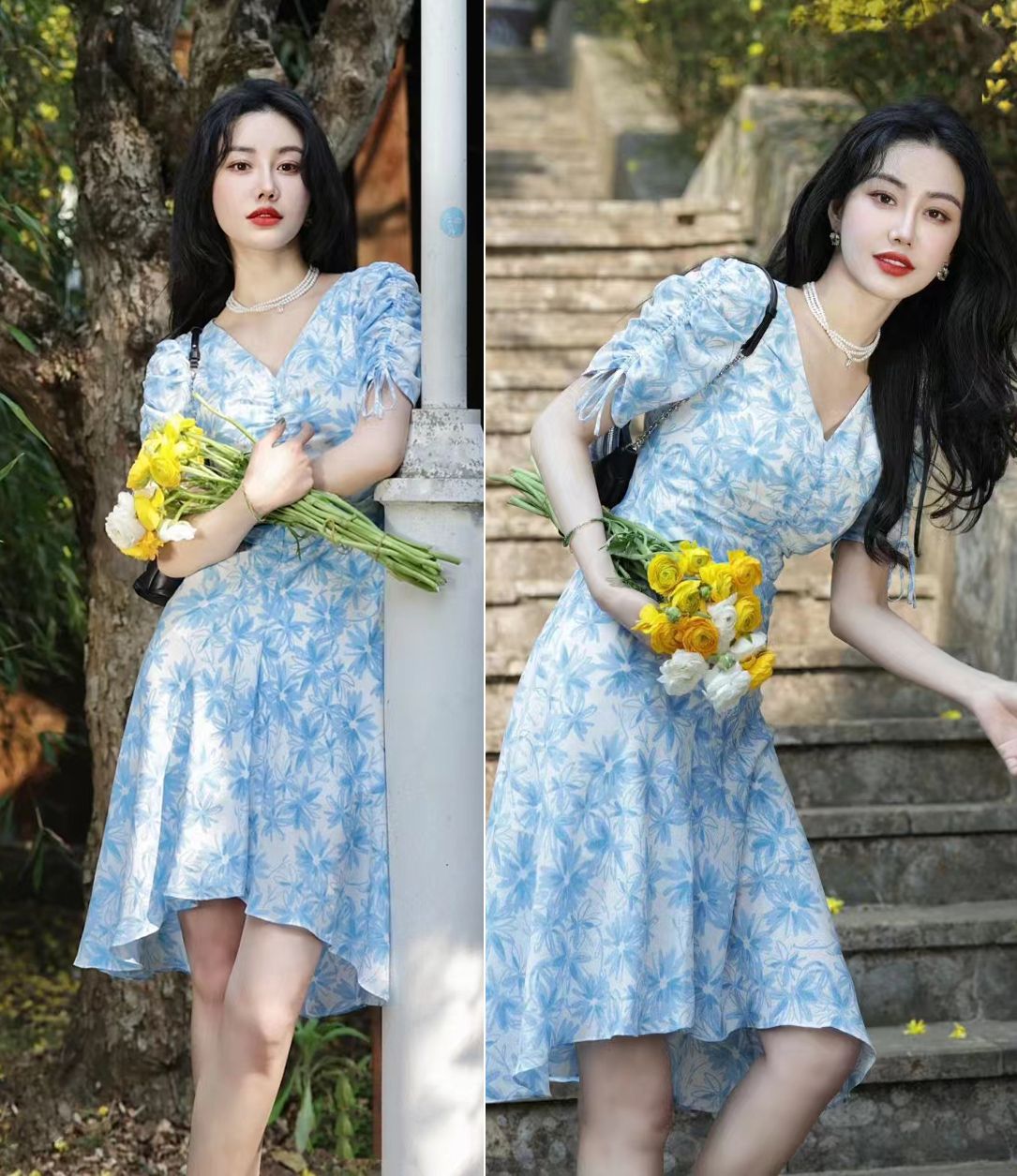 夏季碎花裙怎么穿好看,粉色碎花裙回头率百分百