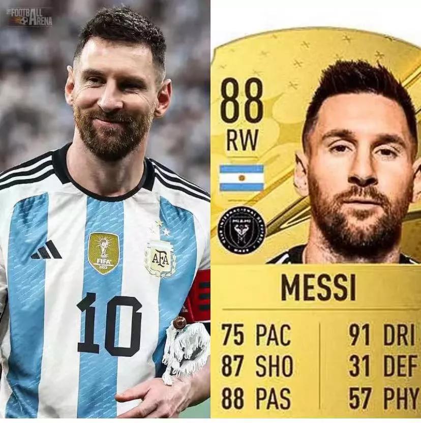 梅西fifa24,fifa23梅西能力值各项数据