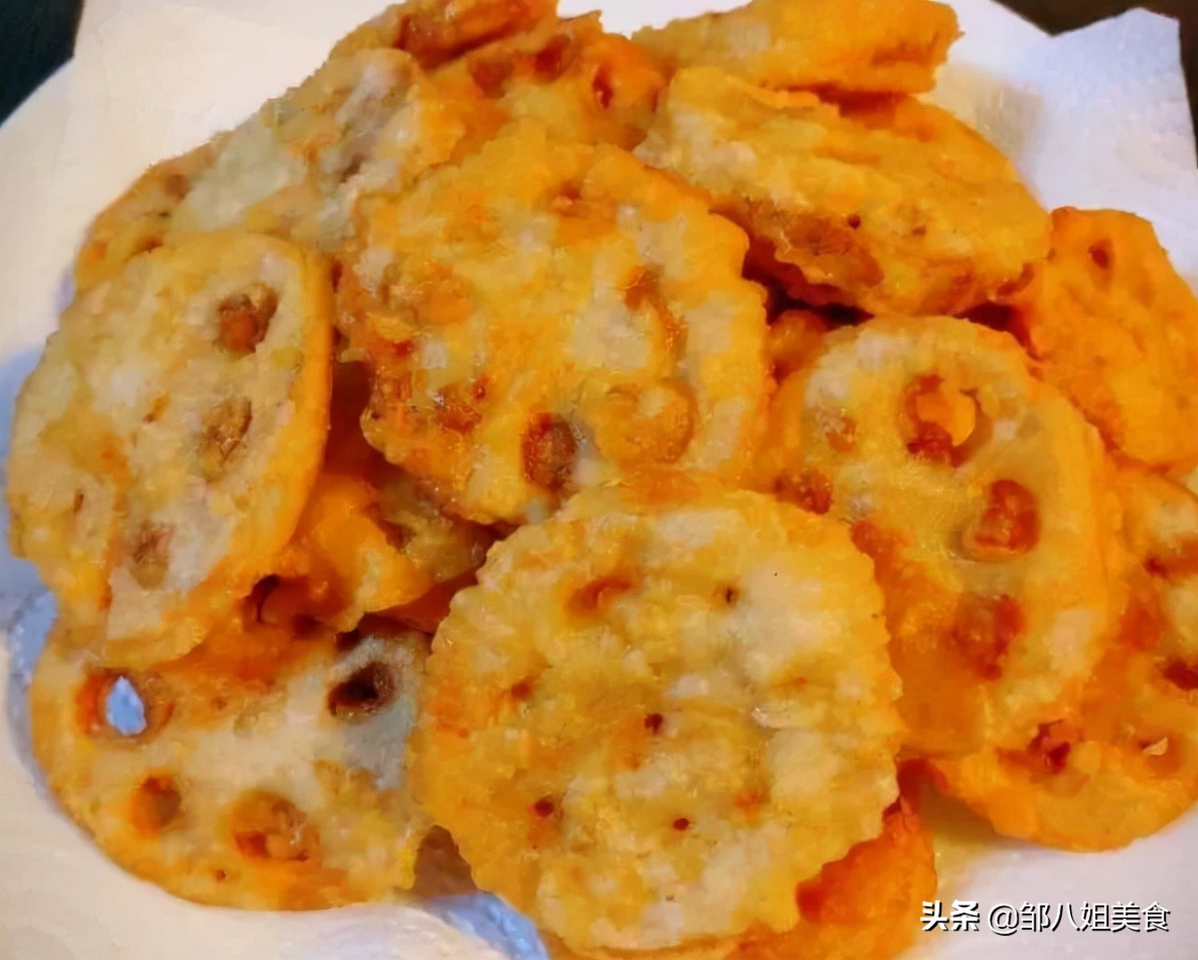 大厨炸藕夹脆皮糊视频,正宗炸藕夹的糊怎么调视频