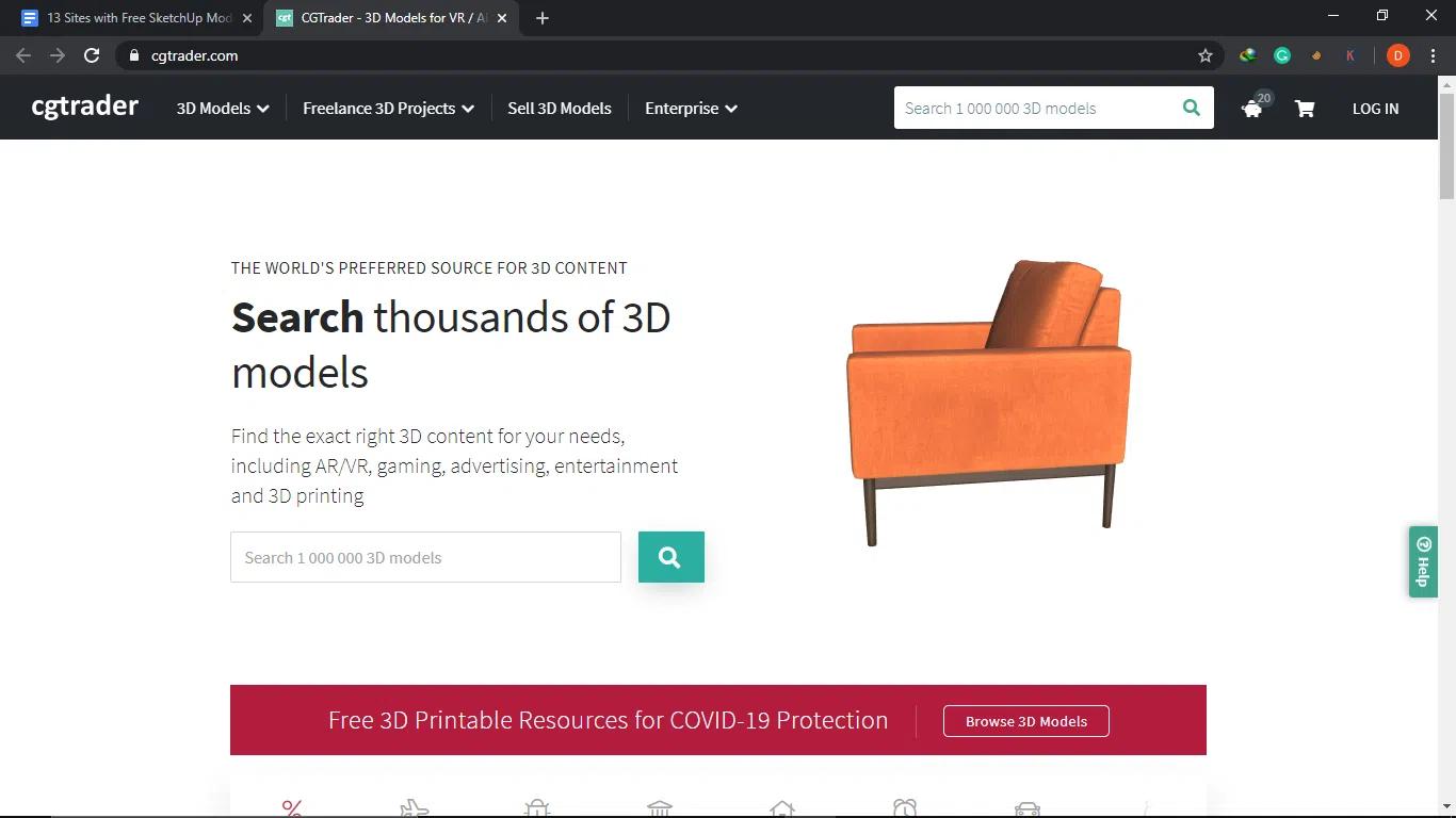 免费sketchup模型库下载,sketchup免费模型网站
