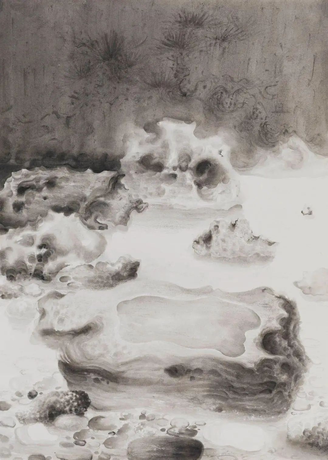 严谨细致的书法,水墨气韵生动的线描