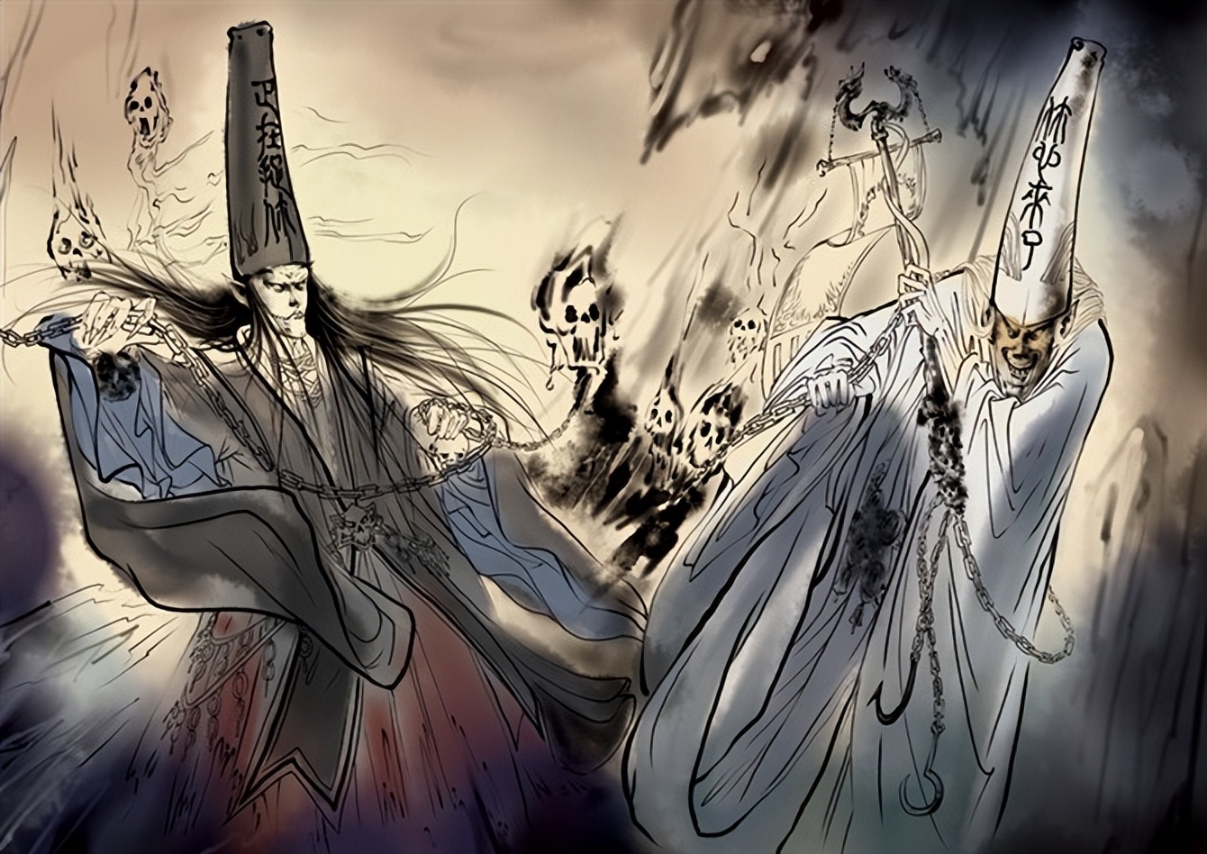 黑白无常头顶的是什么,黑白无常帽子上真正写的什么