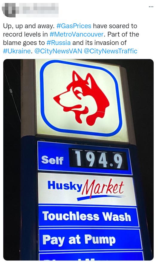 卑诗省油价持续飙升米面肉奶价格涨幅巨大居民恐慌性囤货