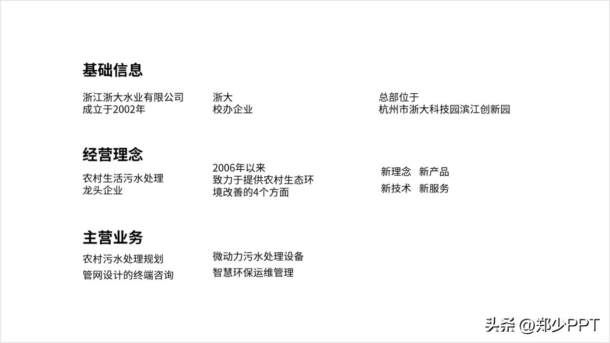 修改一份公司水业PPT案例，蓝色效果看起来很清爽，老板很喜欢！