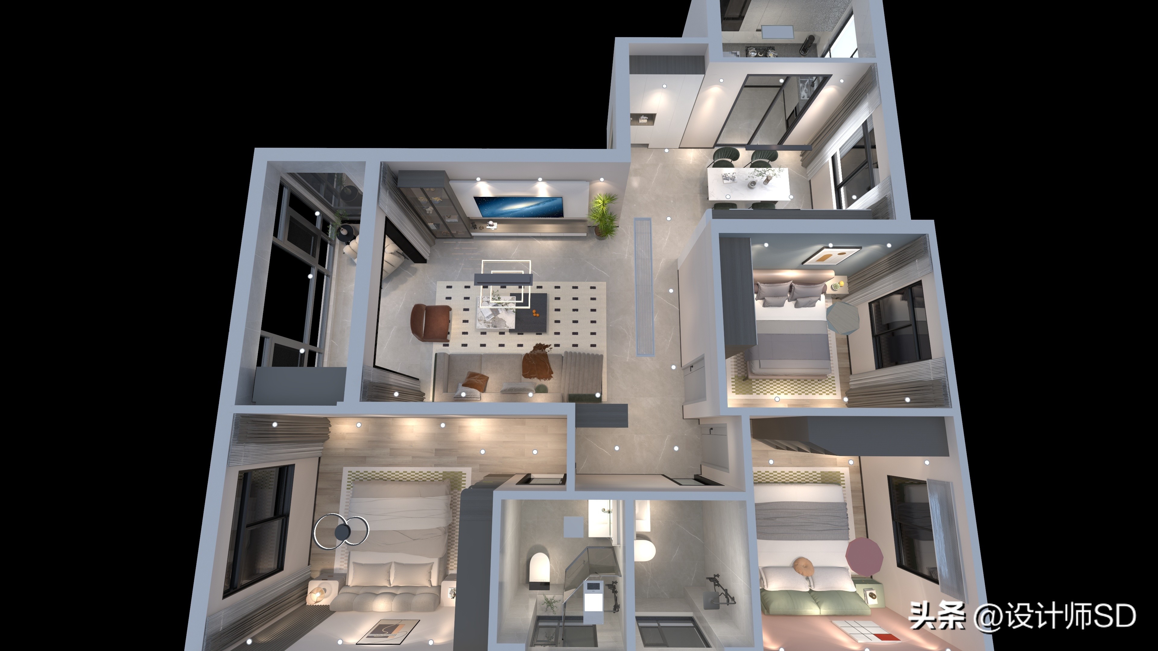 一进门客餐厅全屋一览无遗,一进屋就好看的餐厅