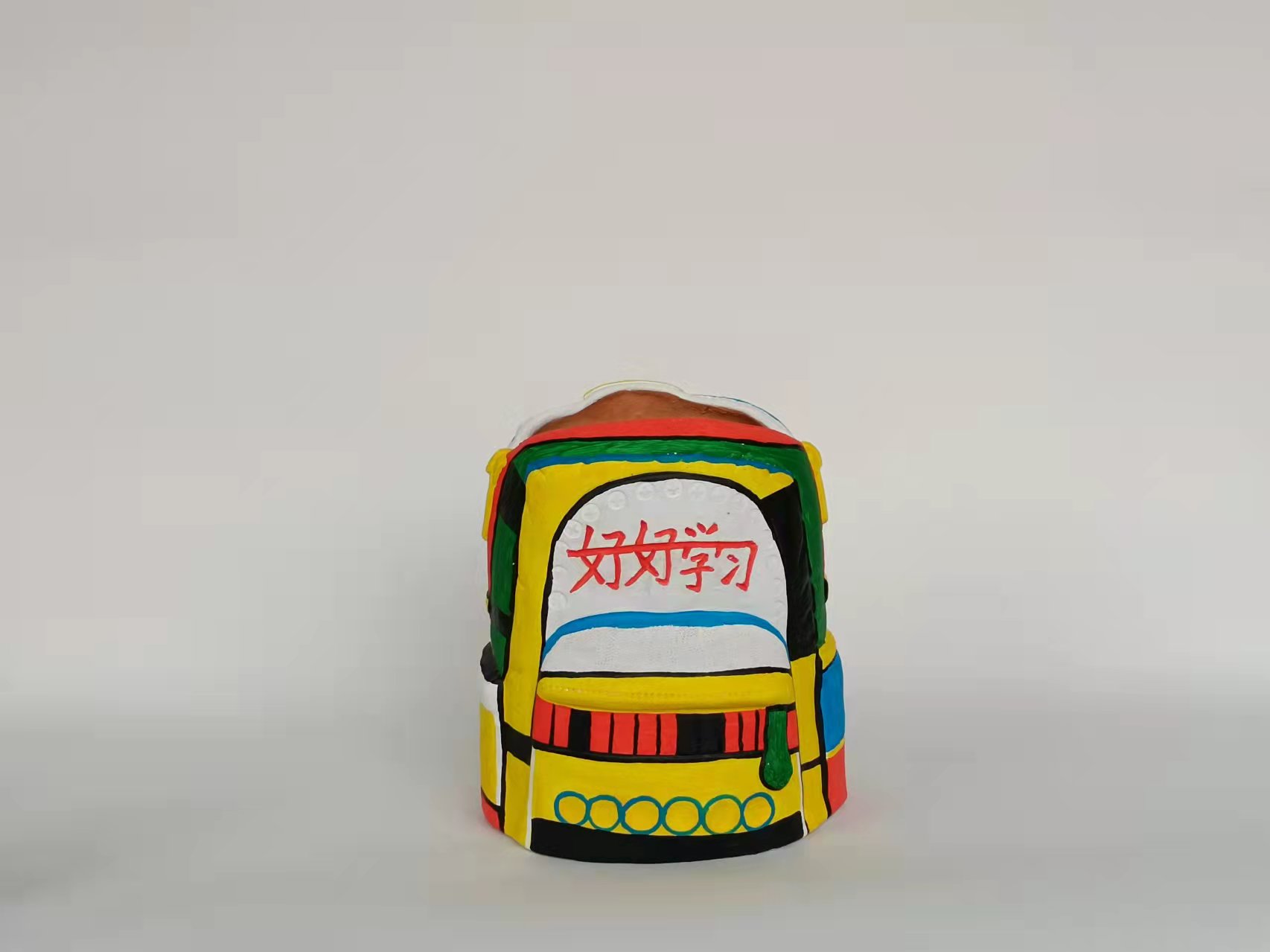 泥塑作品欣赏清代,手塑泥笔筒