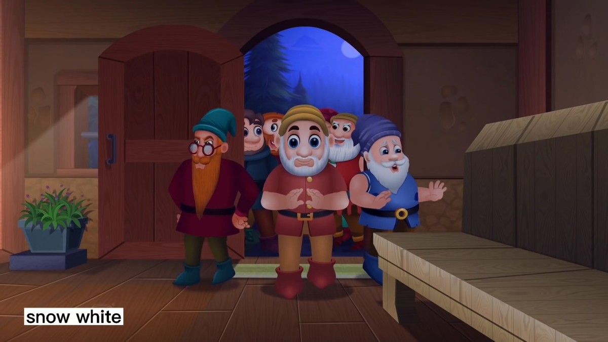 白雪公主中英绘本,格林童话故事绘本白雪公主