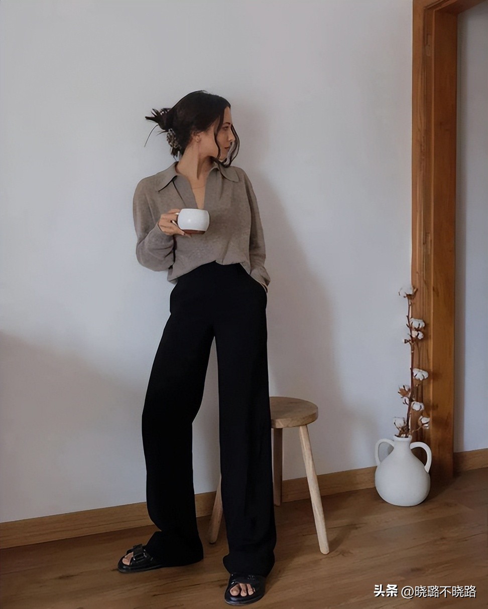 马蹄裤显瘦高腰,今年最火直筒马蹄裤冬款