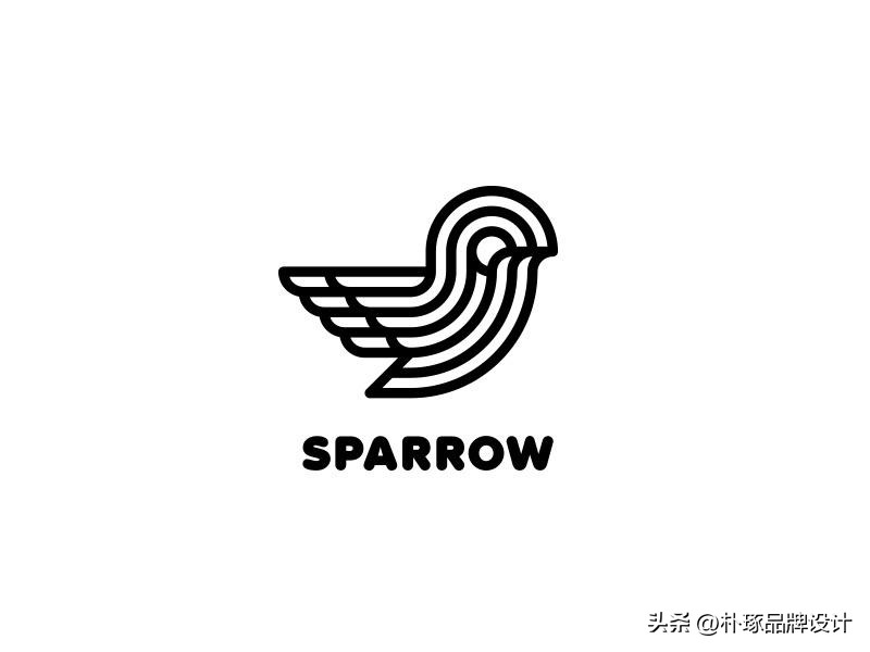 金鼠logo设计创意,麻雀图案logo设计理念